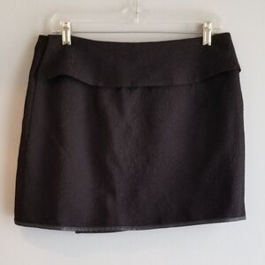 H & M Wrap Front Mini Skirt Size 10-Black